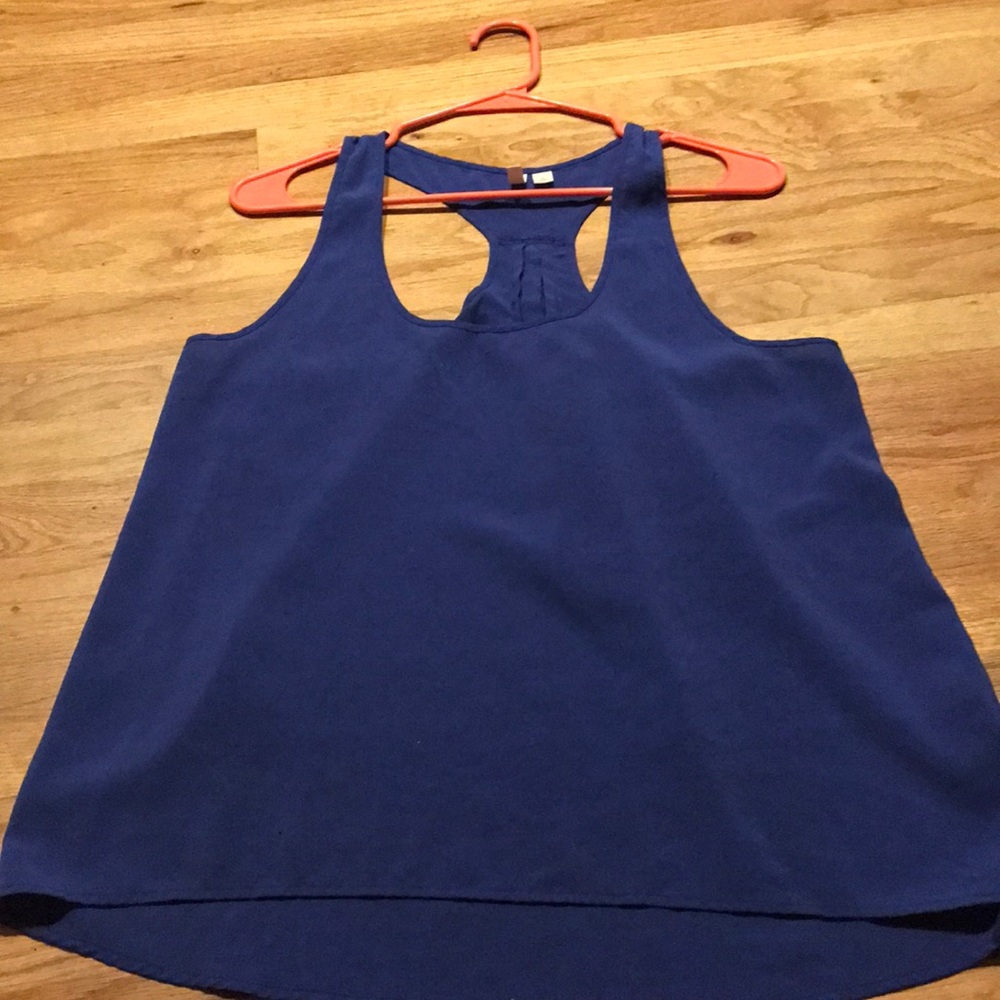 Navy, work professional razor back tank top